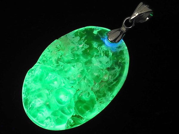 [Video][One of a kind] High Quality Hyalite Opal AAA- Pendant Silver925 NO.135