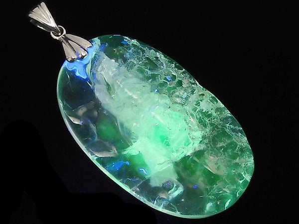 [Video][One of a kind] High Quality Hyalite Opal AAA- Pendant Silver925 NO.140