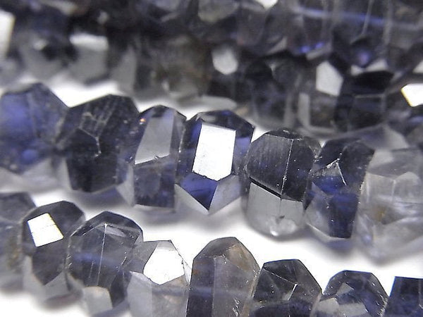 [Video]Iolite AA++ Faceted Nugget 1strand beads (aprx.7inch/18cm)