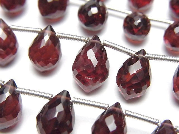 [Video] High Quality Mozambique Garnet AAA- Marquise Rice Faceted Briolette half or 1strand (18pcs )