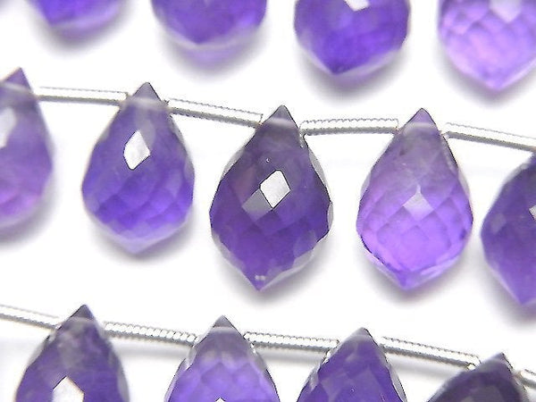 [Video]High Quality Amethyst AAA- Marquise Rice Faceted Briolette half or 1strand (18pcs)