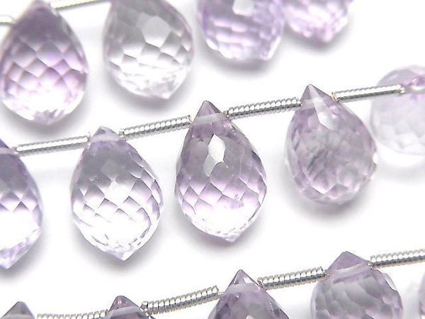[Video]High Quality Pink Amethyst AAA Marquise Rice Faceted Briolette half or 1strand (18pcs)