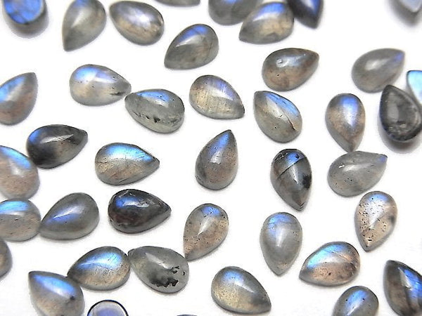 [Video] Blue Labradorite AA++ Pear shape Cabochon 6x4mm 10pcs