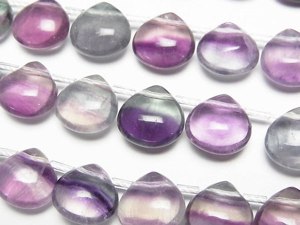 [Video] Mongolian multi color Fluorite AA++ Chestnut (Smooth) 10x10mm 1strand beads (aprx.7inch/18cm)