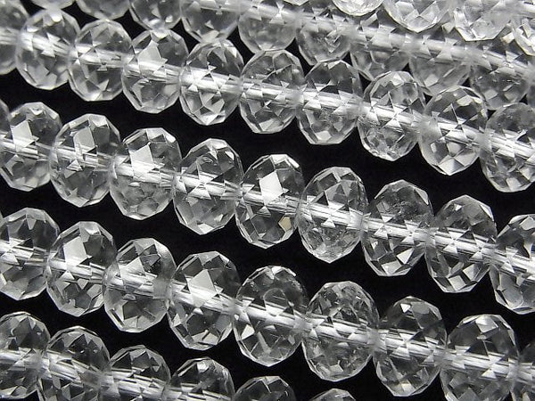 [Video] High Quality! Crystal AAA- Faceted Button Roundel 8x8x5.5mm half or 1strand beads (aprx.15inch/37cm)