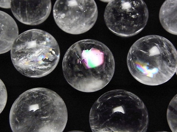[Video] Iris Quartz (Rainbow Quartz) AA+ Sphere ,Round 20mm 5pcs