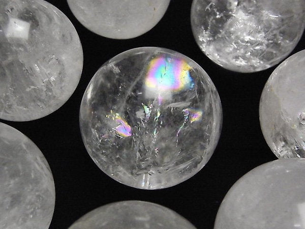 [Video] Iris Quartz (Rainbow Quartz) AA+ Sphere ,Round 40mm 1pc