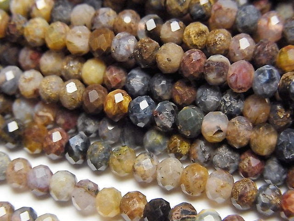 [Video]High Quality! Pietersite AA++ Faceted Button Roundel 4x4x3mm 1strand beads (aprx.15inch/37cm)