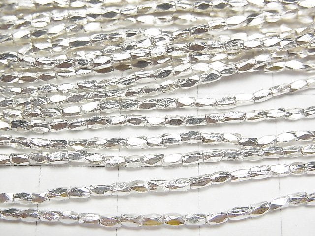 Karen Silver Tube 2.5x1x1mm White Silver 1/4 or 1strand beads (aprx.28inch/69cm)