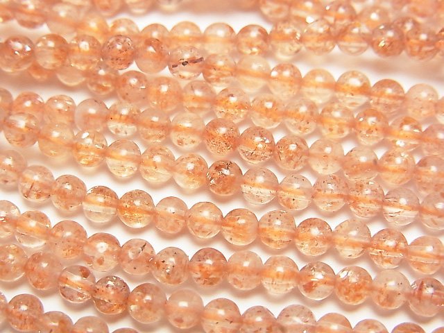[Video] Sunstone AA++ Round 3.5mm 1strand beads (aprx.15inch/37cm)