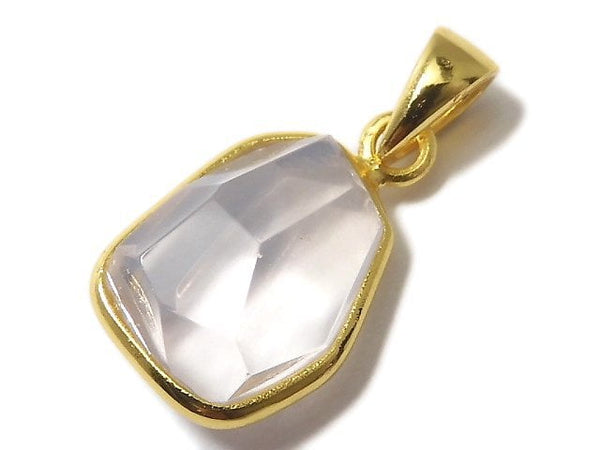 [Video][One of a kind] High Quality Scorolite AAA- Faceted Pendant 18KGP NO.114