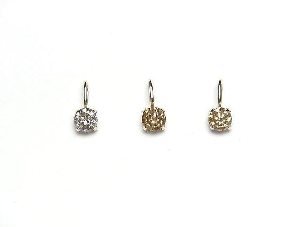 [Video] [Japan] Champagne color Diamond AAA Round Faceted 3x3mm Pendant [18K Yellow Gold]