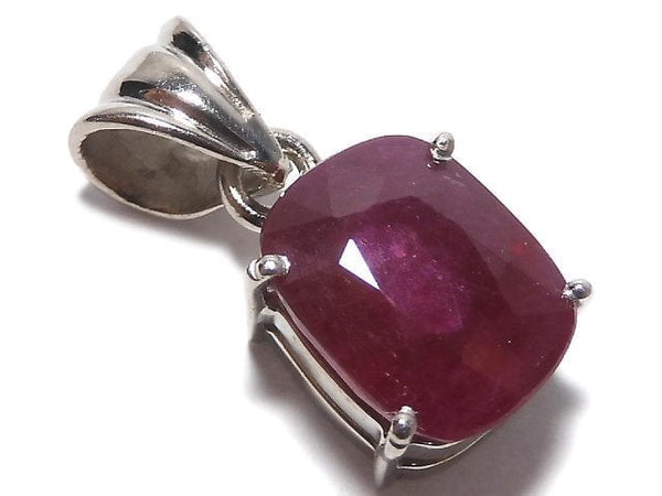 [Video][One of a kind] High Quality Ruby AAA- Faceted Pendant Silver925 NO.37