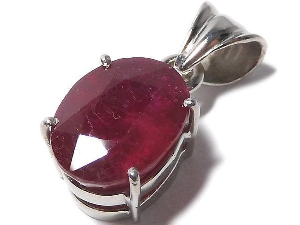 [Video][One of a kind] High Quality Ruby AAA- Faceted Pendant Silver925 NO.39