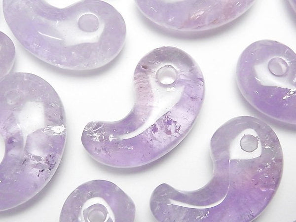 [Video] Lavender Amethyst AAA- Comma Shaped Bead 30x18mm 1pc