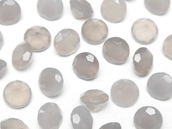 [Video]High Quality Gray Onyx AAA Loose stone Round Faceted 8x8mm 3pcs