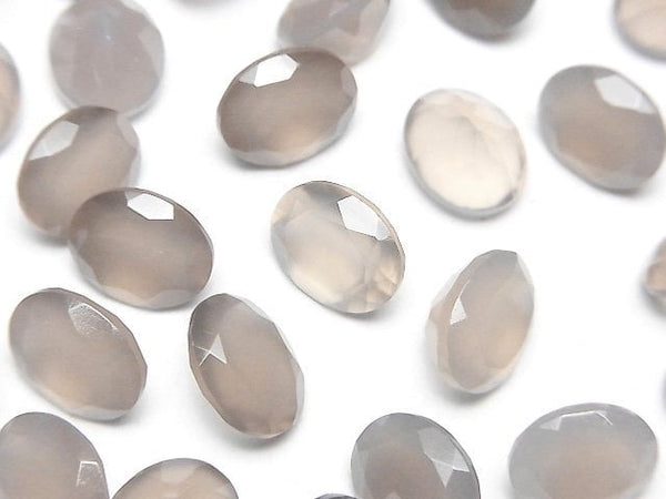 [Video]High Quality Gray Onyx AAA Loose stone Oval Faceted 10x8mm 2pcs