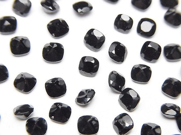[Video]High Quality Black Spinel AAA Loose stone Square Faceted 4x4mm 10pcs