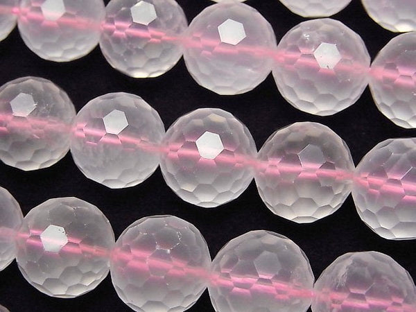 [Video] High Quality! Madagascar Rose Quartz AA++ 128Faceted Round 14mm half or 1strand beads (aprx.15inch/36cm)