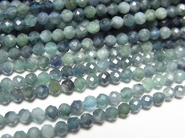 [Video] High Quality! Indigo Light Tourmaline AA+ Faceted Round 3mm 1strand beads (aprx.15inch/37cm)