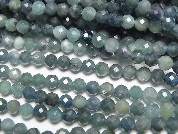 [Video] High Quality! Indigo Light Tourmaline AA++ Faceted Round 4mm 1strand beads (aprx.15inch/37cm)