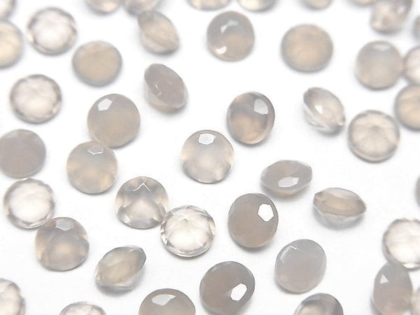 [Video]High Quality Gray Onyx AAA Loose stone Round Faceted 5x5mm 10pcs