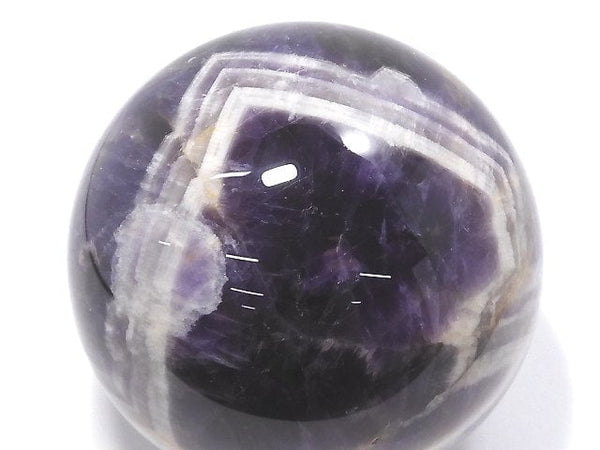 [Video][One of a kind] Striped Amethyst Sphere ,Round 89mm 1pc NO.7