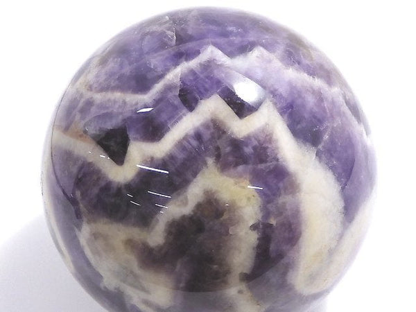 [Video][One of a kind] Striped Amethyst Sphere ,Round 93.5mm 1pc NO.9