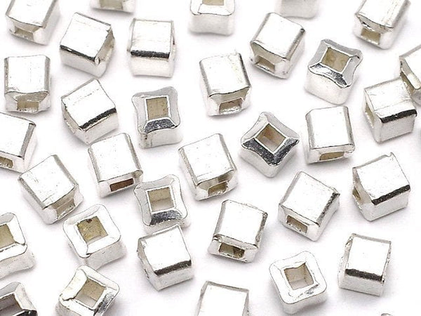 Karen Silver Cube 2.5x2.5x2.5mm White Silver 10pcs