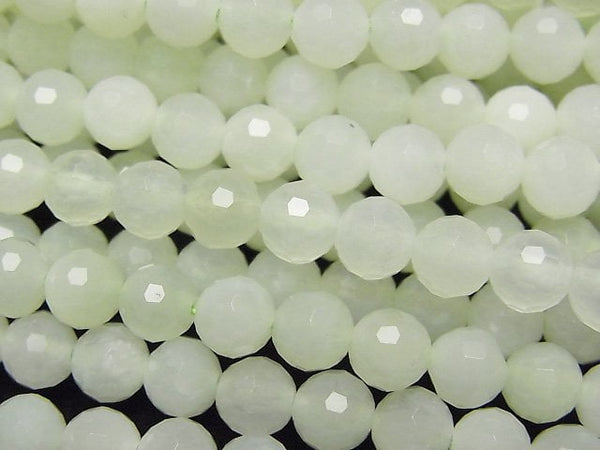 [Video] High Quality! New Jade AAA- 128Faceted Round 6mm 1strand beads (aprx.15inch/37cm)