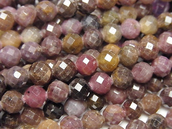 [Video] High Quality! Multi color Sapphire AA Faceted Round 6mm 1strand beads (aprx.15inch/37cm)