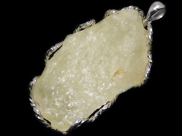 [Video][One of a kind] Libyan Desert Glass Roughlock Nugget Pendant Silver925 NO.304