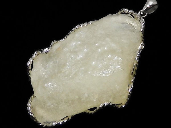 [Video][One of a kind] Libyan Desert Glass Roughlock Nugget Pendant Silver925 NO.308