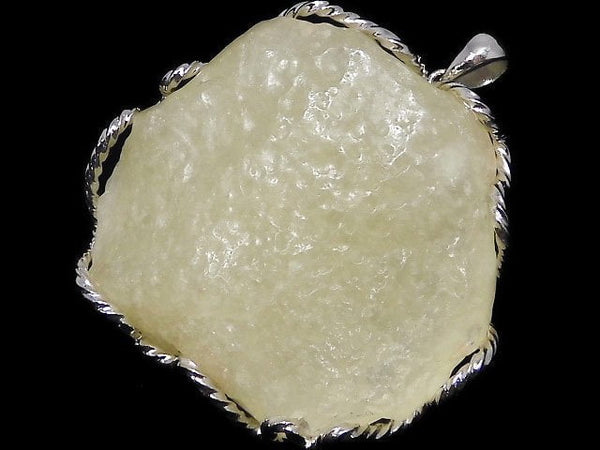 [Video][One of a kind] Libyan Desert Glass Roughlock Nugget Pendant Silver925 NO.309