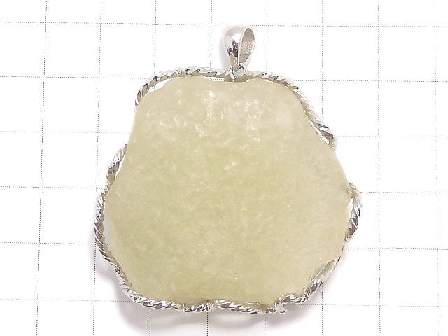[Video][One of a kind] Libyan Desert Glass Roughlock Nugget Pendant Silver925 NO.309