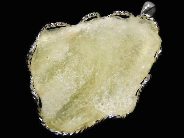 [Video][One of a kind] Libyan Desert Glass Roughlock Nugget Pendant Silver925 NO.310