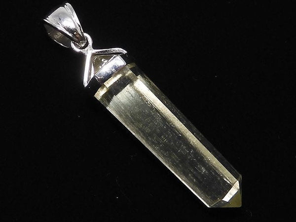 [Video][One of a kind] Libyan Desert Glass Double Point Pendant Silver925 NO.45
