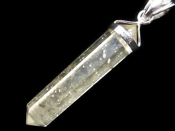 [Video][One of a kind] Libyan Desert Glass Double Point Pendant Silver925 NO.50