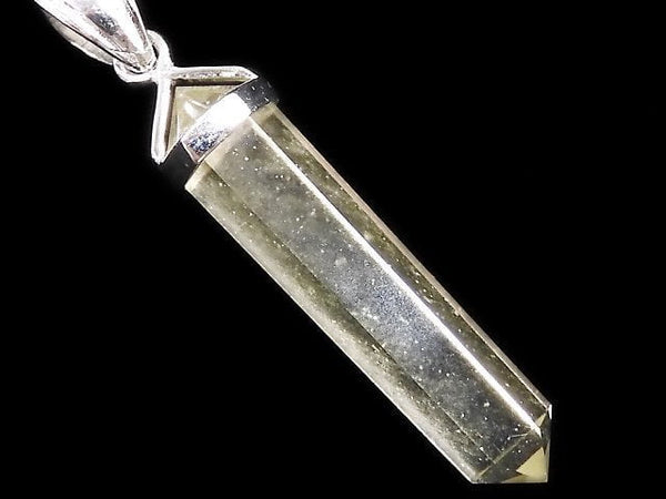 [Video][One of a kind] Libyan Desert Glass Double Point Pendant Silver925 NO.52