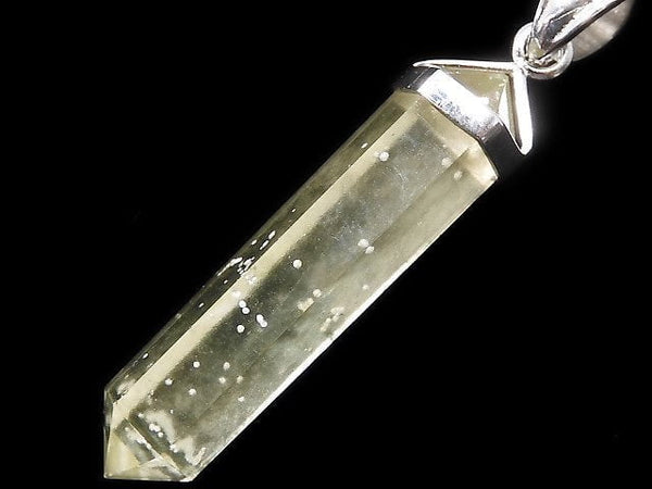 [Video][One of a kind] Libyan Desert Glass Double Point Pendant Silver925 NO.54