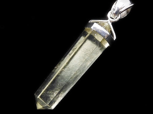 [Video][One of a kind] Libyan Desert Glass Double Point Pendant Silver925 NO.55