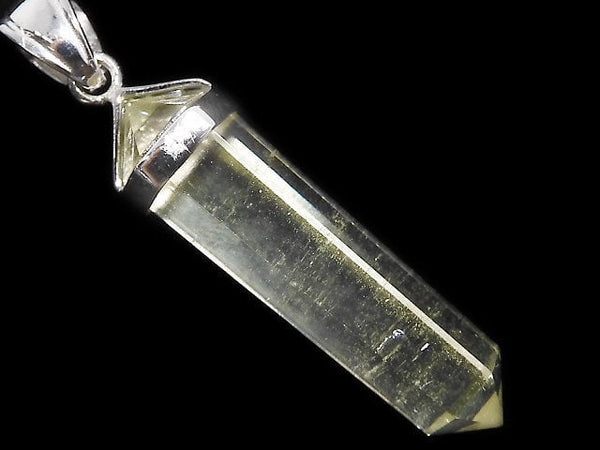 [Video][One of a kind] Libyan Desert Glass Double Point Pendant Silver925 NO.58
