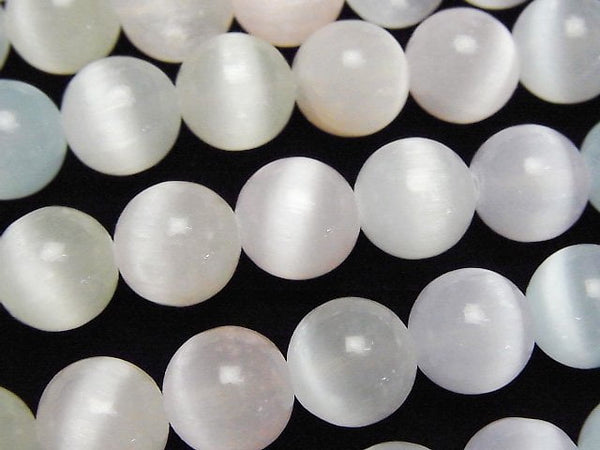 [Video] Selenite (Gypsum) Round 10mm [Multi color] half or 1strand beads (aprx.15inch/37cm)