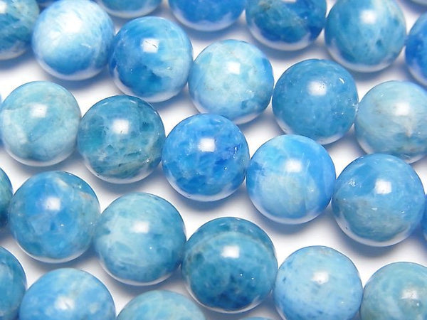 [Video] Madagascar Blue Apatite AA+ Round 10mm half or 1strand beads (aprx.15inch/36cm)