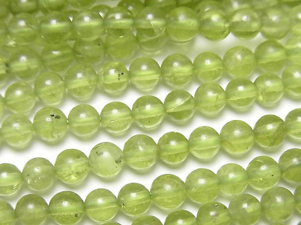 [Video]Peridot AA+ Round 4.5mm half or 1strand beads (aprx.15inch/37cm)