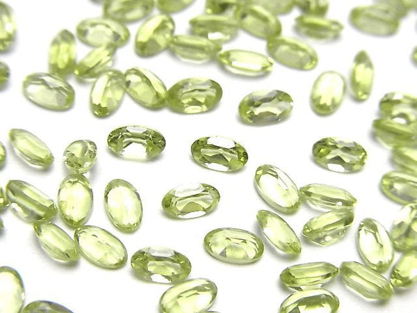 [Video]High Quality Peridot AAA Loose stone Oval Faceted 5x3mm 10pcs