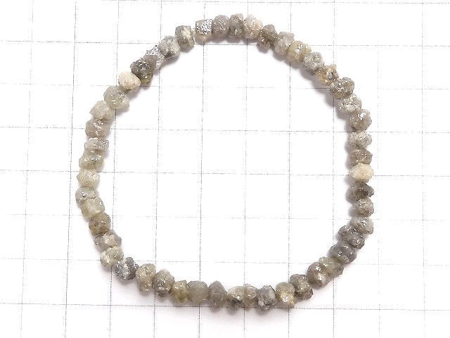 [Video] [One of a kind] [1mm hole] Gray Diamond Rough Nugget Bracelet NO.2