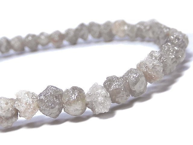 [Video] [One of a kind] [1mm hole] Gray Diamond Rough Nugget Bracelet NO.6