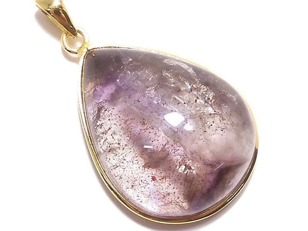 [Video][One of a kind] High Quality Elestial Quartz AAA- Pendant 18KGP NO.18