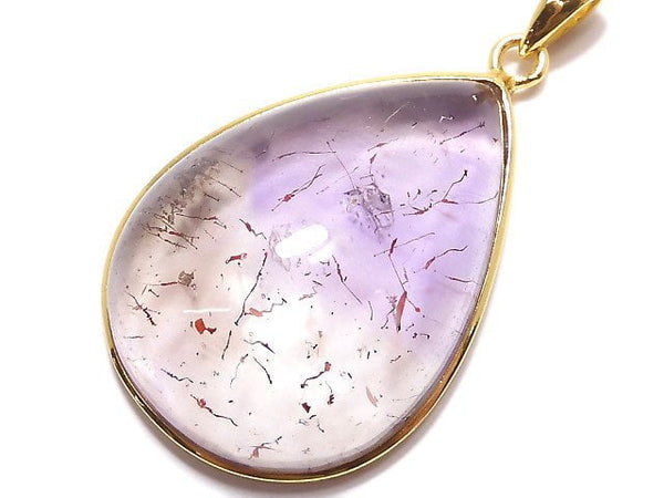 [Video][One of a kind] High Quality Elestial Quartz AAA- Pendant 18KGP NO.19